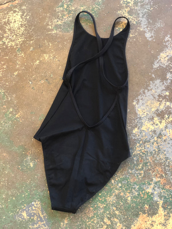 Cross-Back Swimsuit - Black