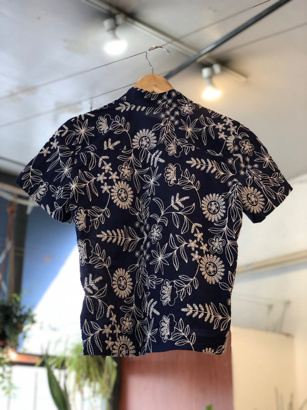 Bandera Blouse - Blue Embroidery