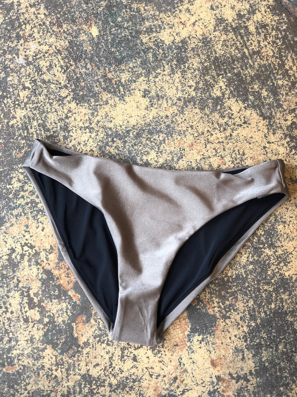 Shimmer Bikini Brief - Sand Beige